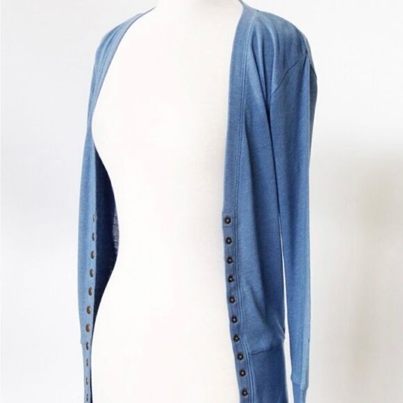 Denim blue button cardigan - Picture 2 of 14